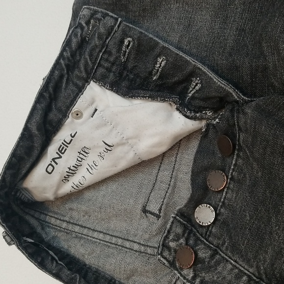 O'Neill Cropped Boot Grey Wash Ankle Jeans - Picture 8 of 9